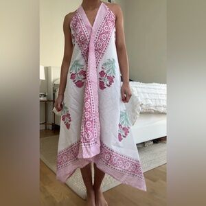 Victoria Dunn Coverup Dress Women’s Orange and Link and White